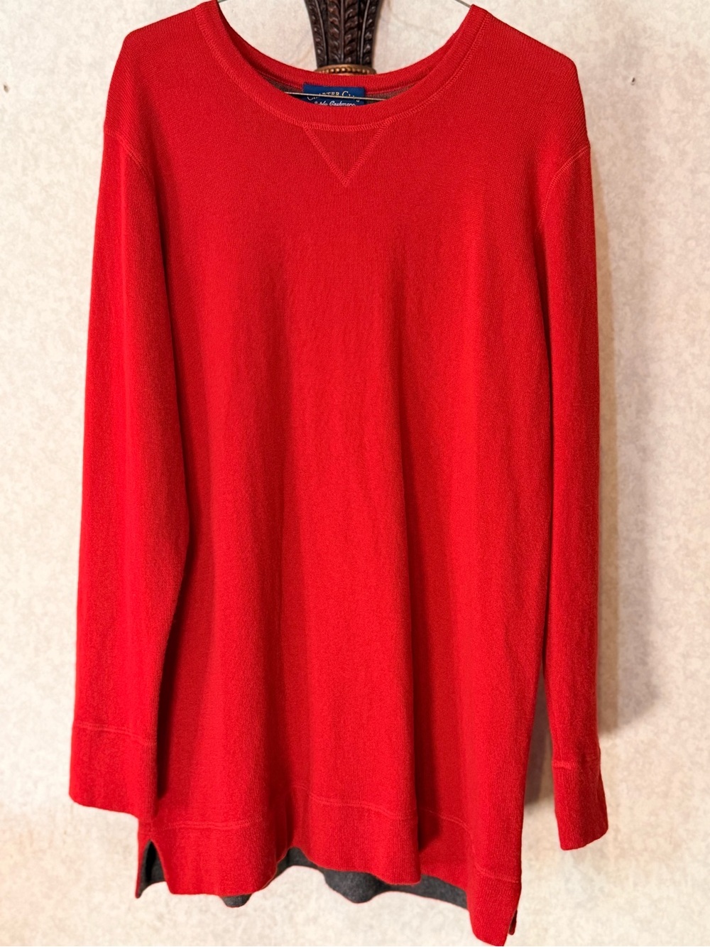 Charter Club Men’s 100% Cashmere Red Crew Neck Sweater L